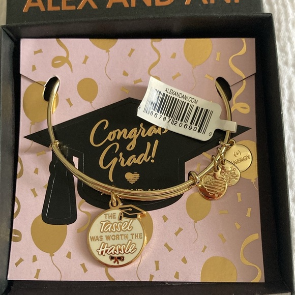 Alex and Ani Gold Graduation Charm Bracelet - Picture 2 of 2